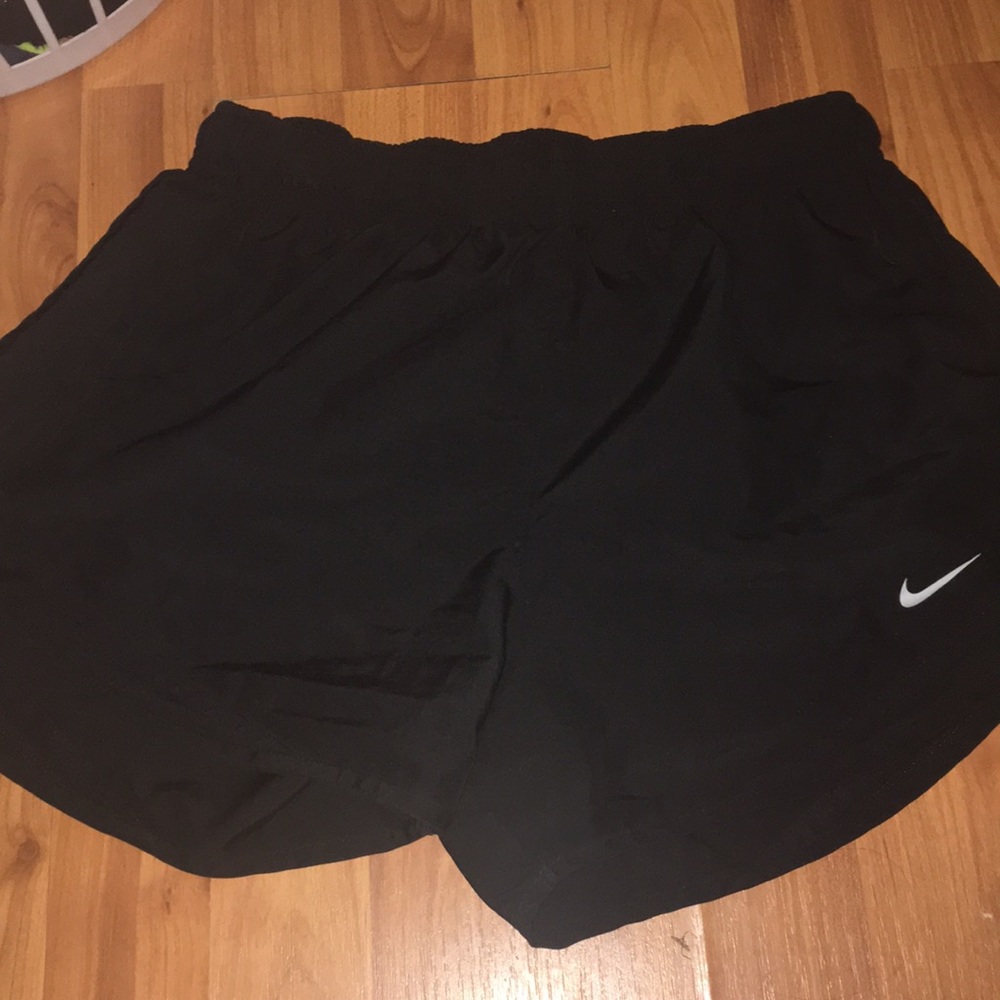 Nike solid black shorts